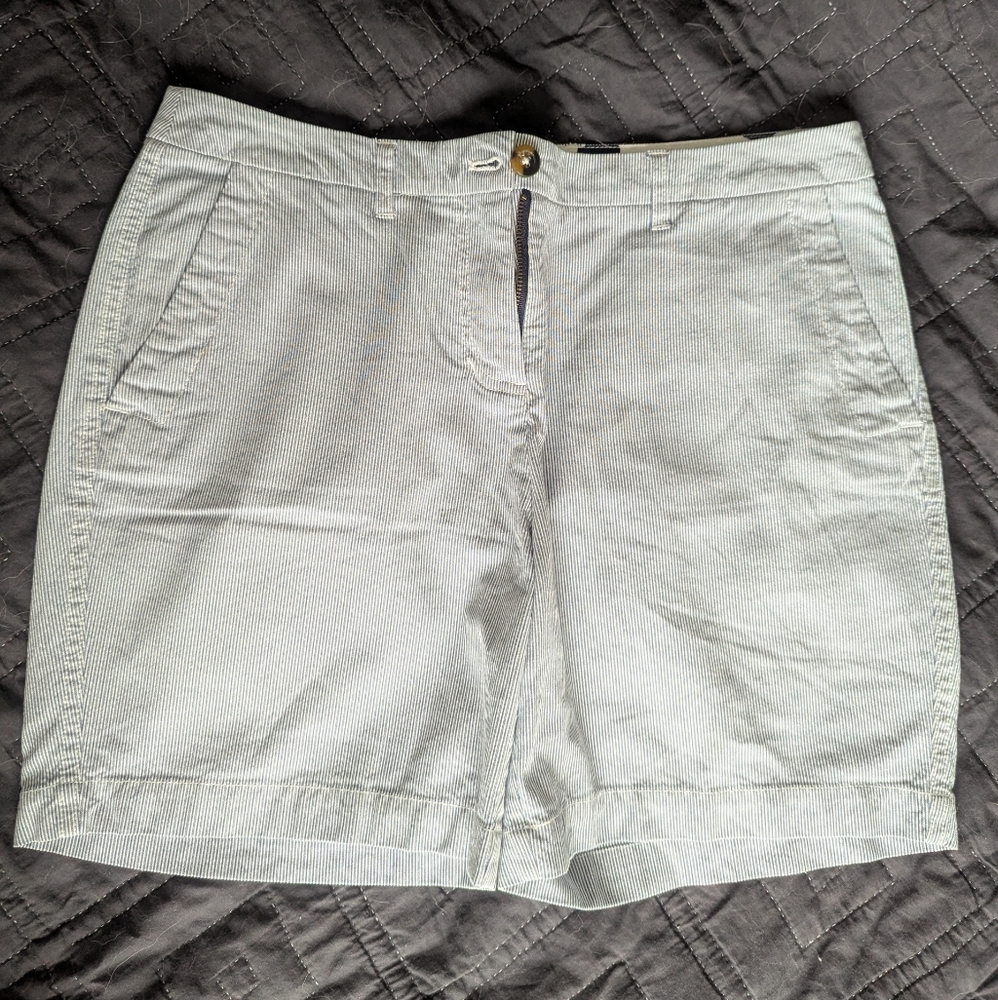 Boden Blue White Stripe Shorts